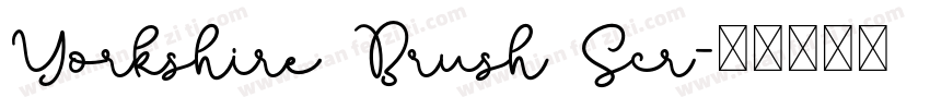 Yorkshire Brush Scr字体转换